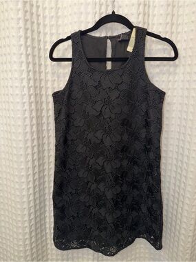 Lucky Brand Black Floral Lace Tank Dress
